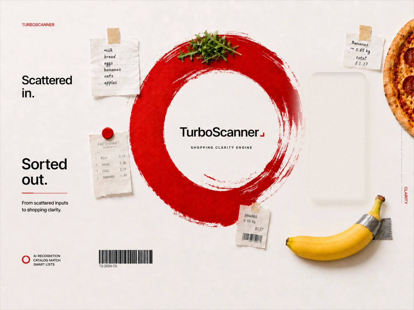 TurboScanner — a shopping tool that turns scattered input into a catalog-matched list and barcodes